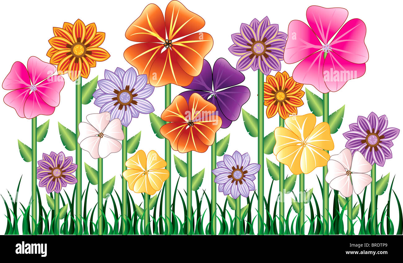 Cartoon garden hi-res stock photography and images - Alamy, image size:1300x849