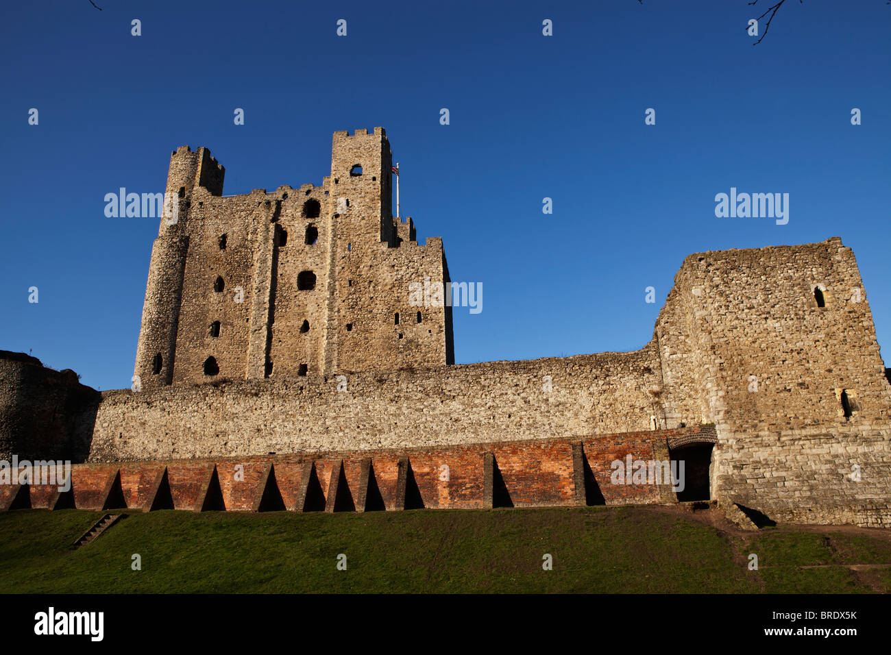 the historic castle at Rochester in Kent Stock Photo - Alamy