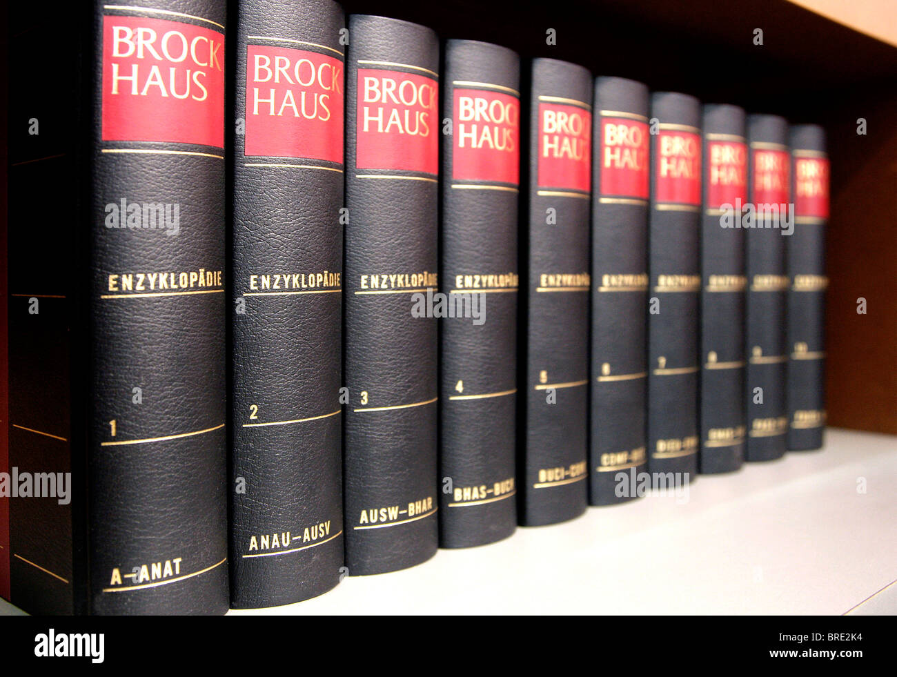 Brockhaus Lexikon, Brockhaus encyclopedia, at the Frankfurter Buchmesse 2007, Frankfurt Book Fair 2007, Frankfurt, Hesse Stock Photo