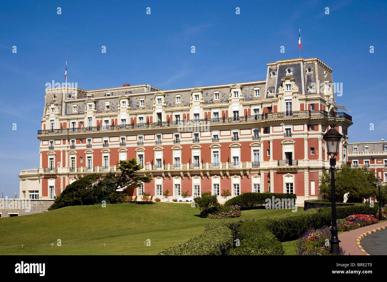 Luxury hotel, Hotel du Palais in Biarritz, Departement Pyrenees-Atlantiques, France, Europe Stock Photo