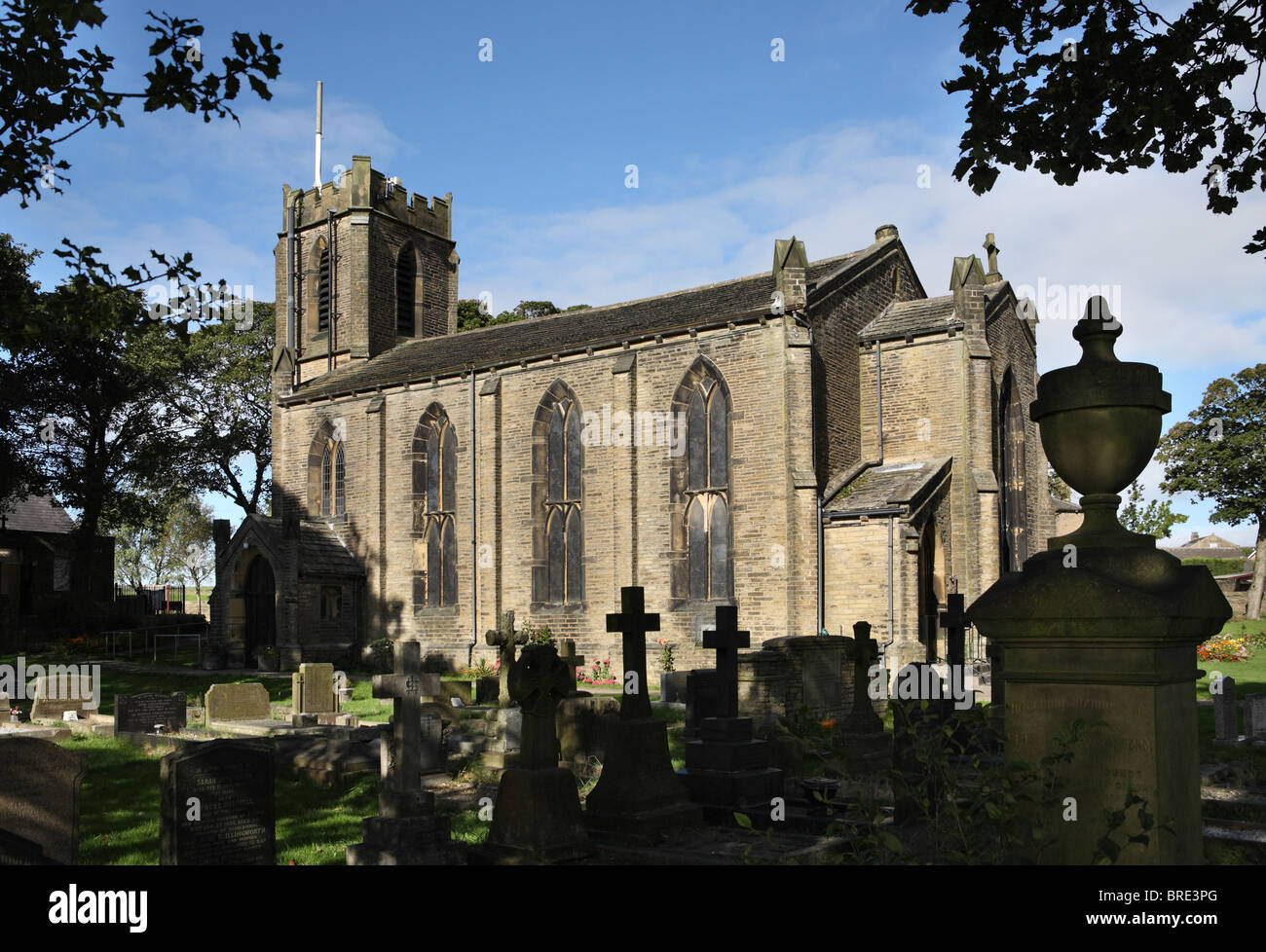 The church of St John the Evangelist, Bradshaw, West Yorkshire, England