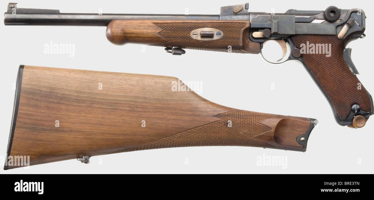 A Parabellum carbine 1920, lightly converted, calibre 9 mm Parabellum ...