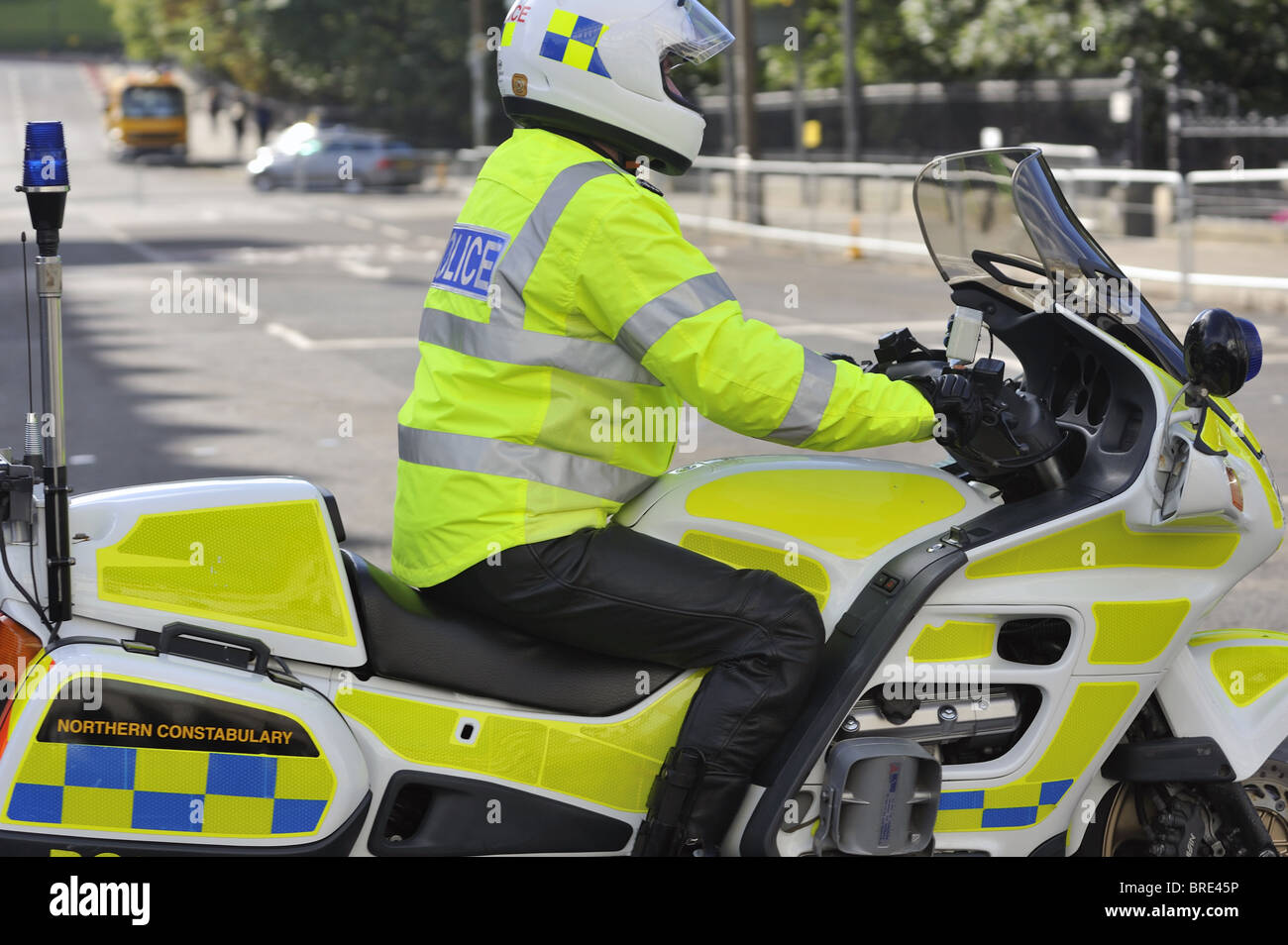 Police Motorbike Stock Photo