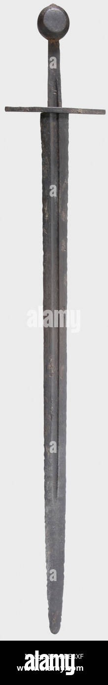 A German knightly sword, circa 1300 A double-edged blade with fullers ...