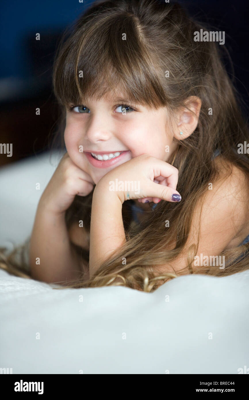 Young girl posing for camera Fort Lauderdale, Florida USA Stock Photo