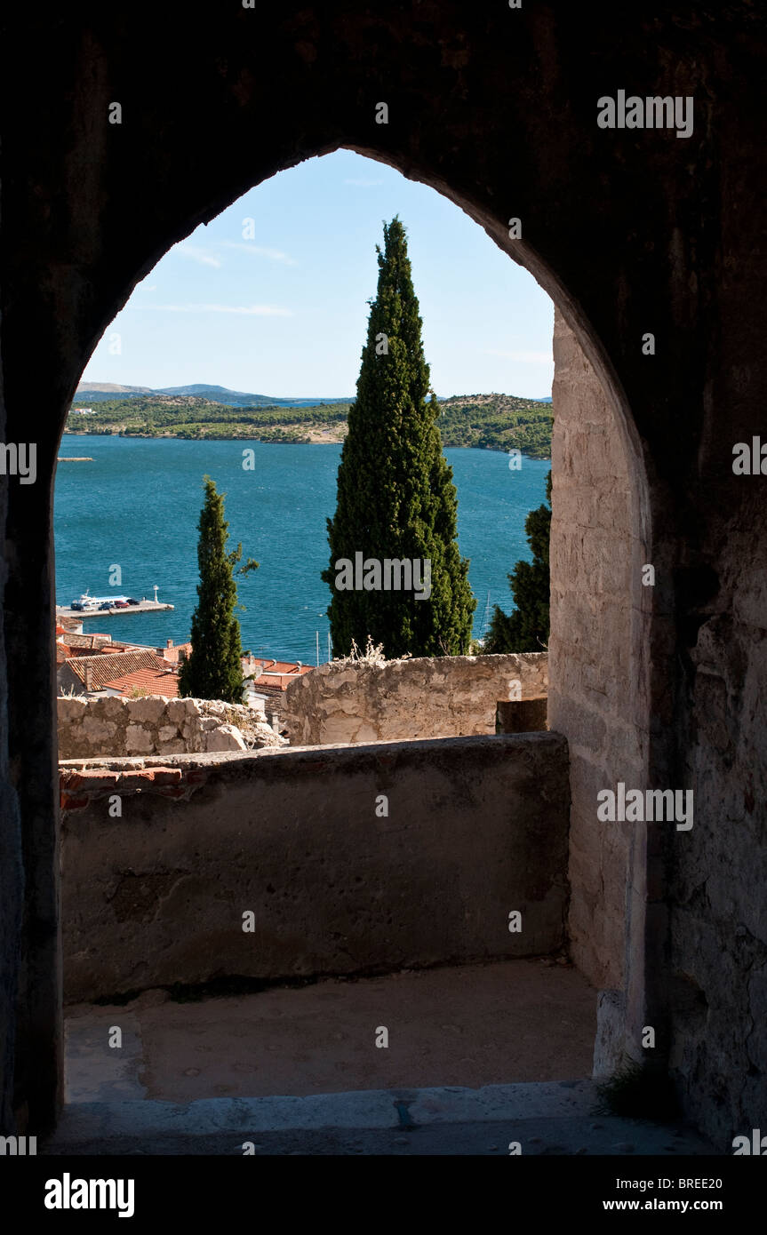 St Michael Fortress, Sv. Mihovil, Sibenik, Dalmatia, Croatia Stock Photo