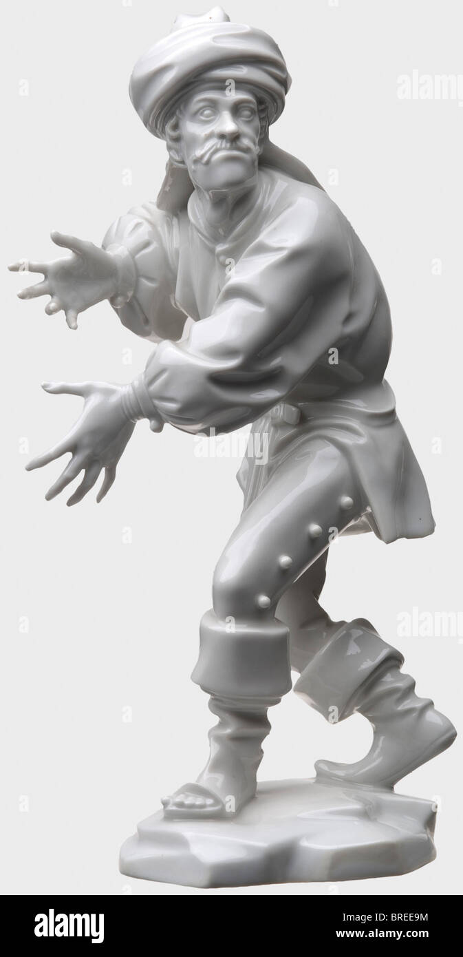 The Peasant, Allach Porcelain Factory White, glazed porcelain from the