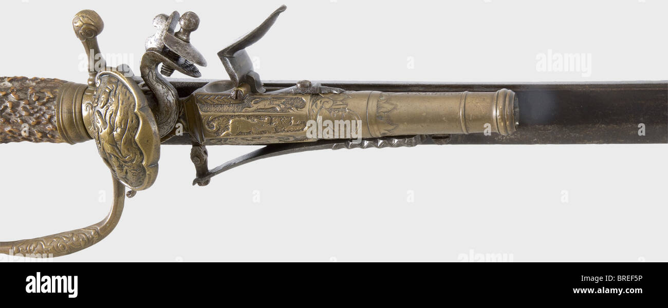A combination flintlock pistolhunting sabre, Southern Germany, 1st