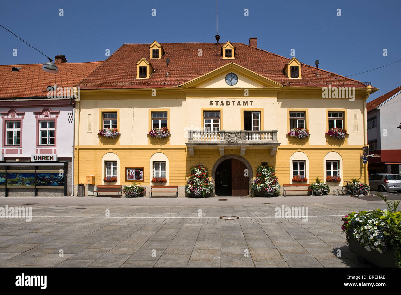Kolomann-Wallisch Square, citysquare, Kapfenberg, Styria, Austria, Europe Stock Photo