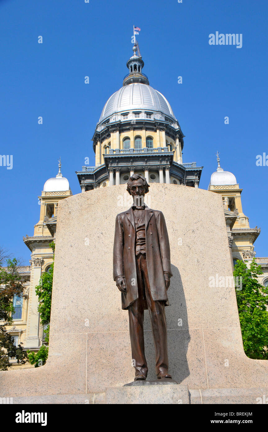 The construction of the statue of abraham lincoln hires stock