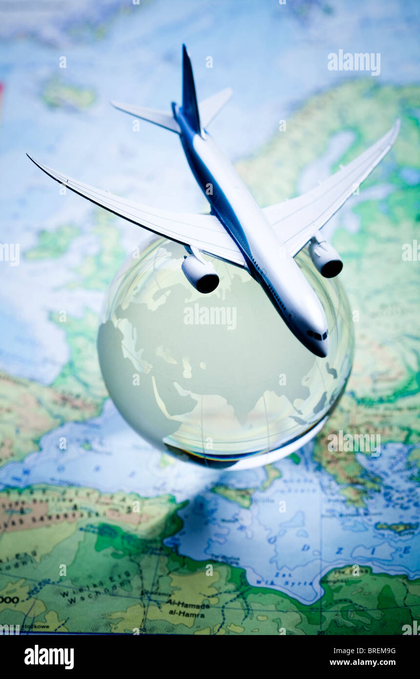 Flight around the world Stock Photo - Alamy