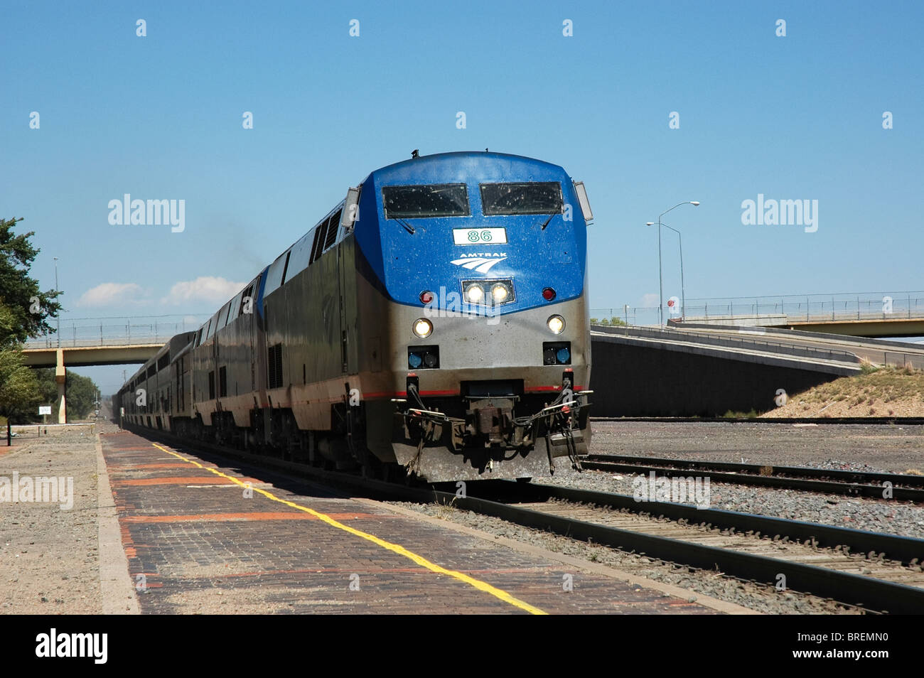 Amtrak passenger train arrives at Las Vegas, NM, terminal Stock Photo -  Alamy