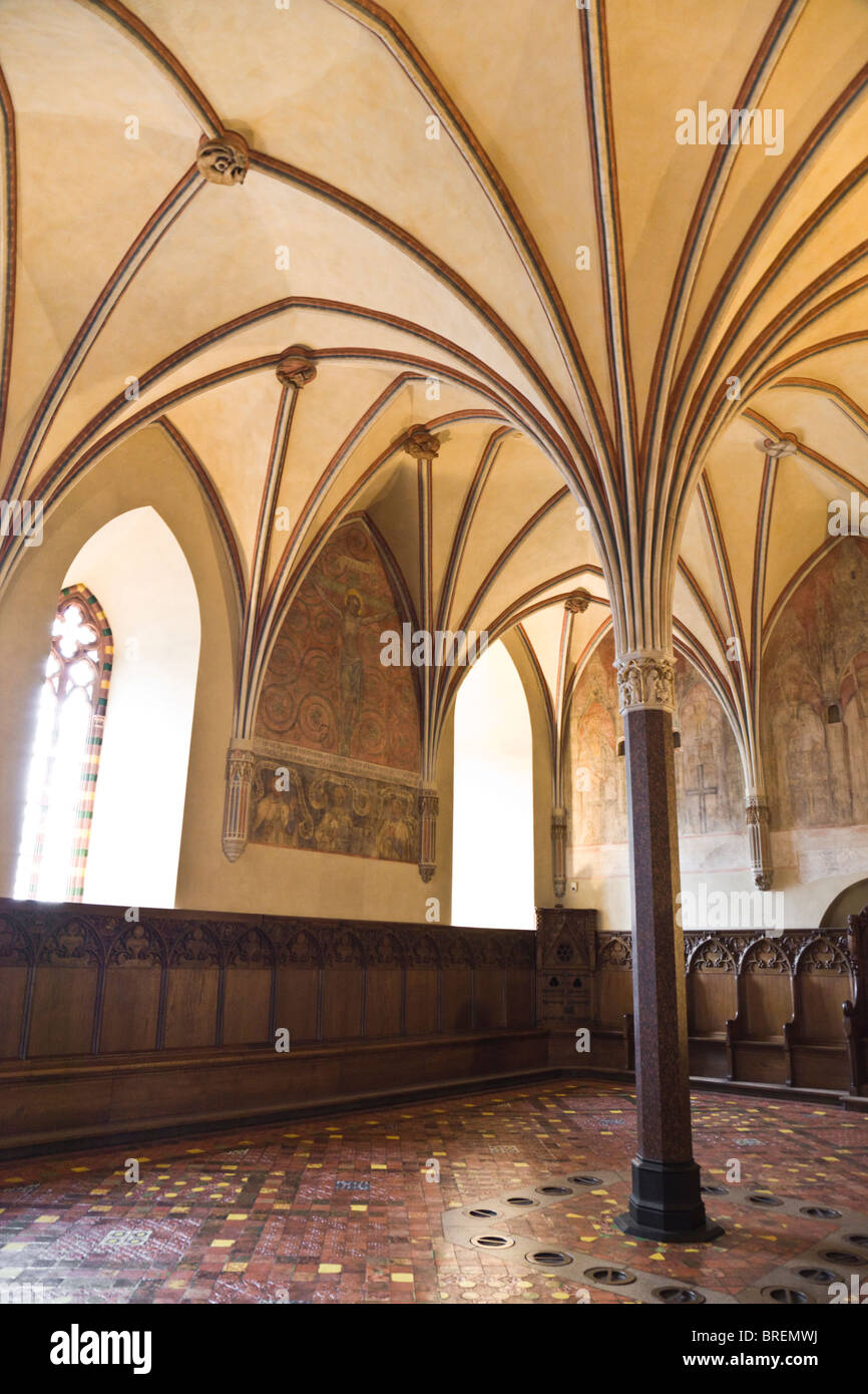 Chamber in gothic castle in Malbork Stock Photo Alamy