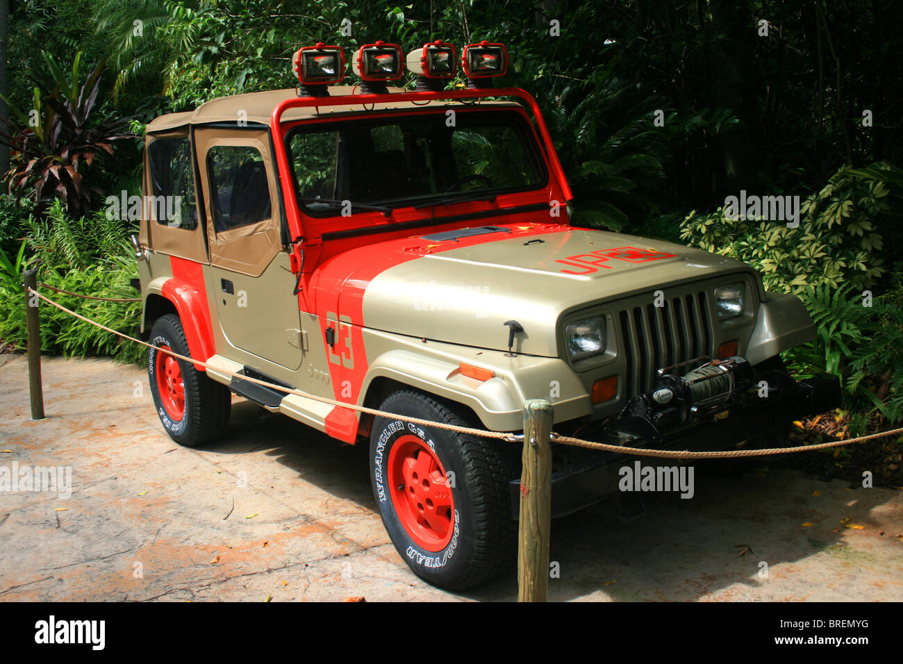 Jeep Wrangler used in the Jurassic Park Stock Photo - Alamy