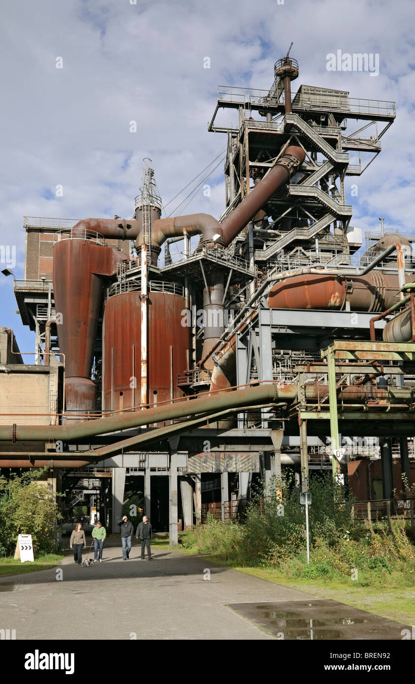 Disused steel works at Landschaftspark Duisburg-Nord, NRW, Germany. Stock Photo