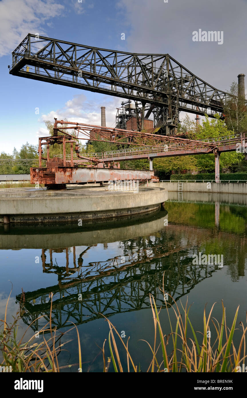 Reflections at Landschaftspark Duisburg-Nord, NRW, Germany. Stock Photo