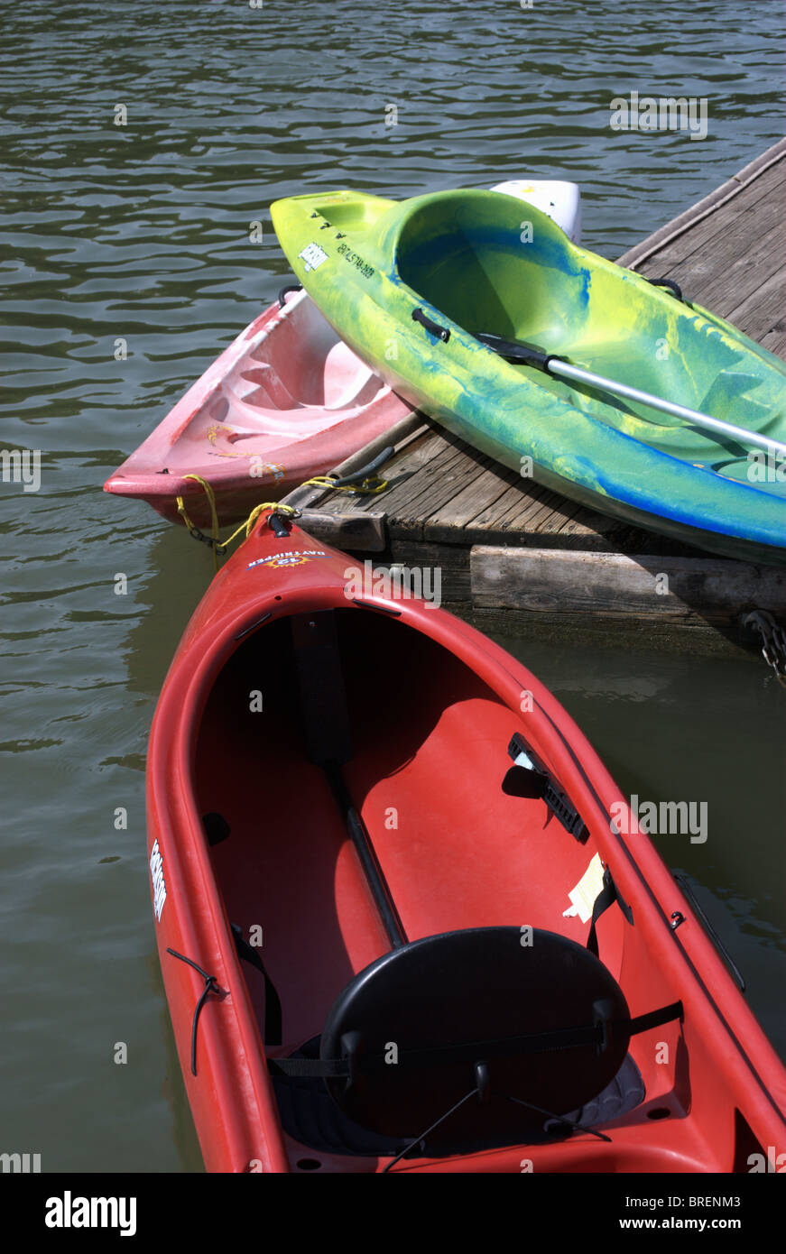 Kayaks at Fairport boat rental on the Erie Canal Stock Photo Alamy