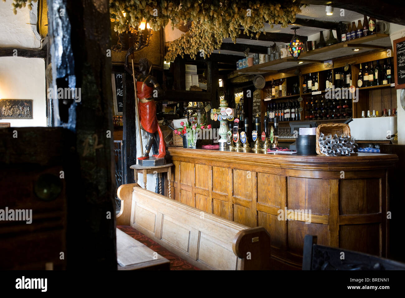 The Royal Standard Pub near London. The pub has a traditional seventeenth century theme. Stock Photo