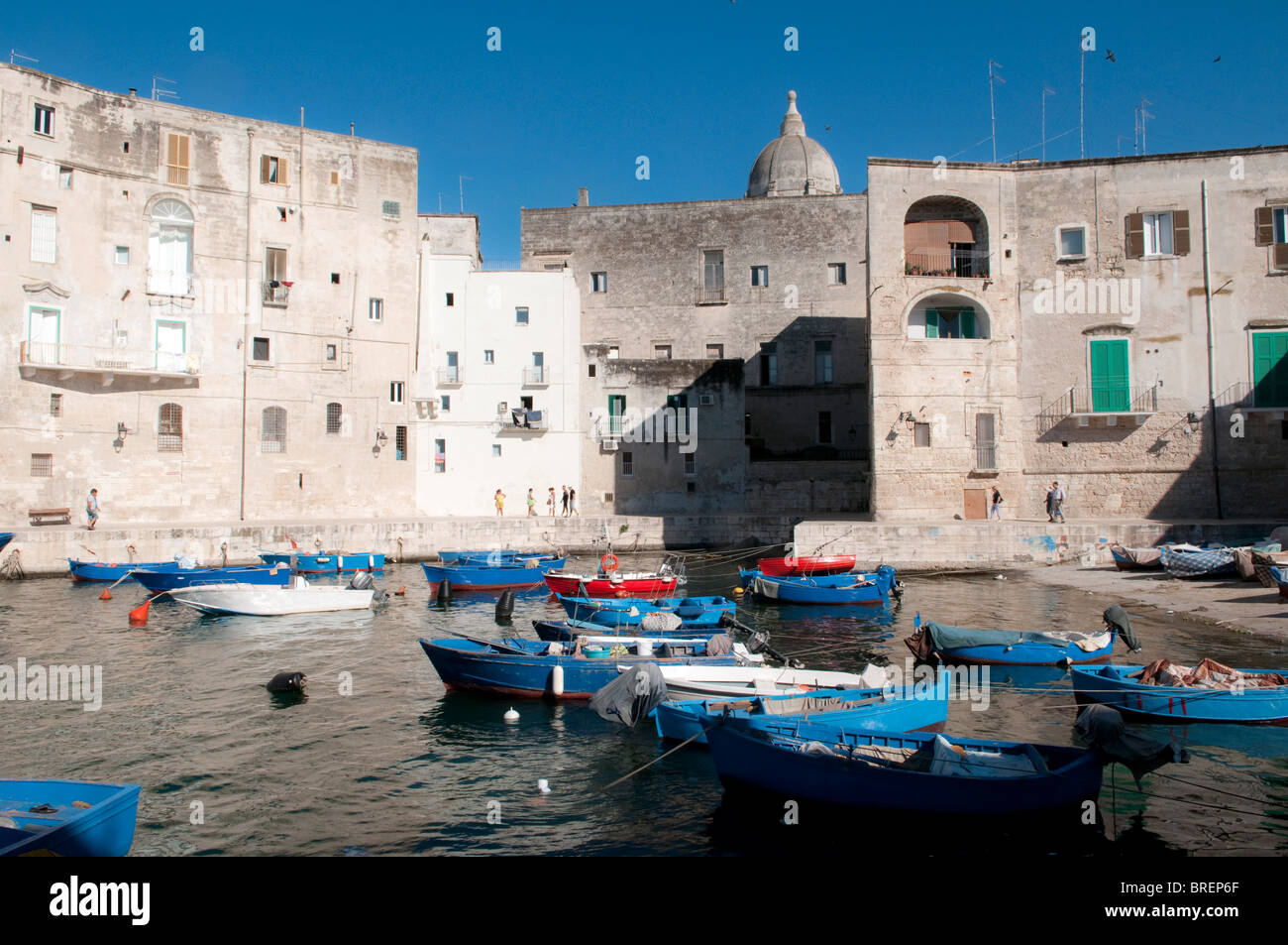 harbour Old Town, Monopoli, Bari , Puglia Stock Photo