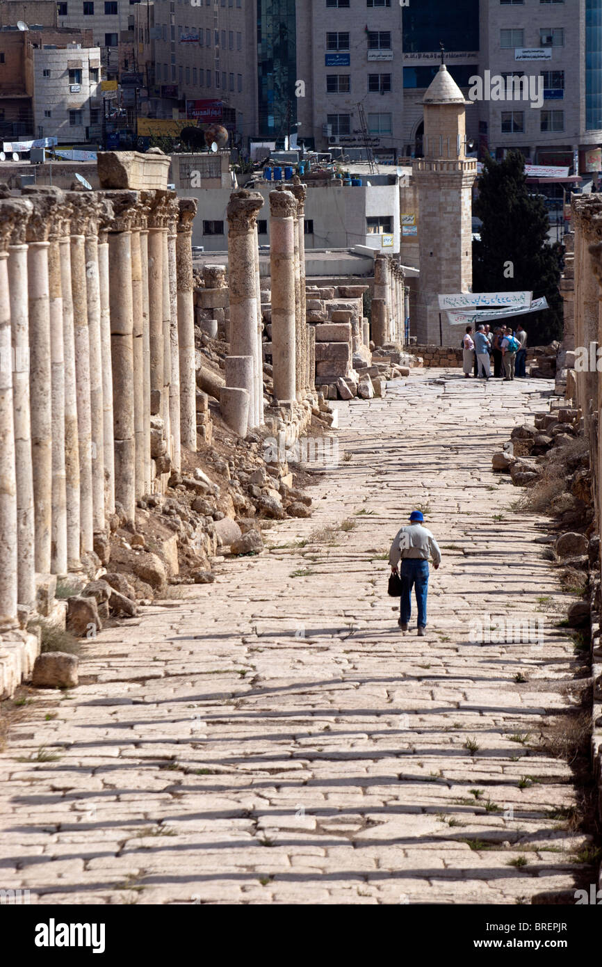 The Roman Ruins of Jerash, Jordan, Middle East. Stock Photo