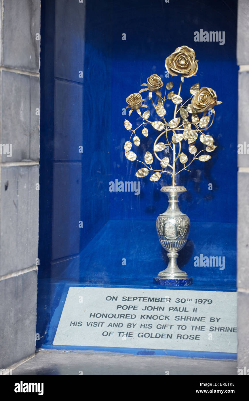 The Golden Rose a gift from Pope John Paul II at Knock Parish Church