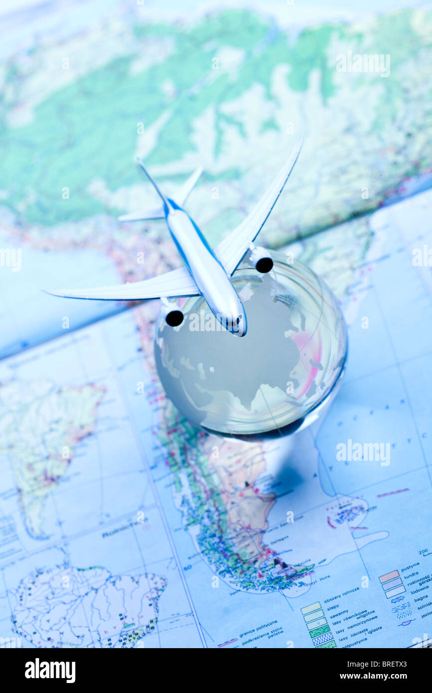 Flight around the world Stock Photo - Alamy