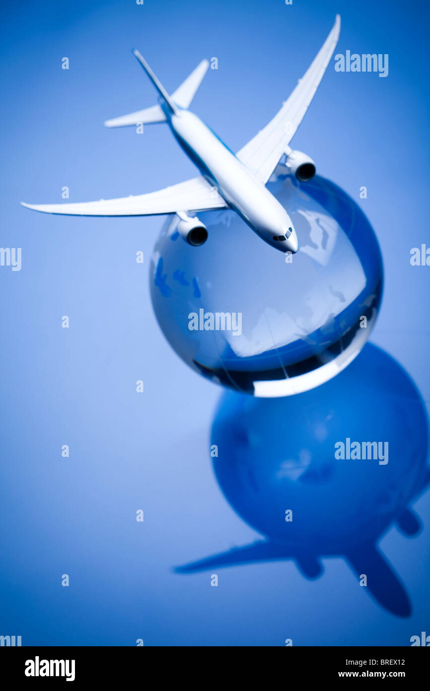 Flight around the world Stock Photo - Alamy