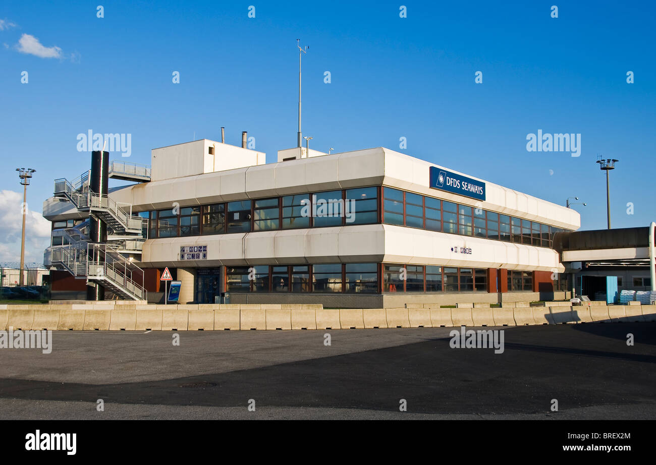 The DFDS Seaways crosschannel ferry terminal at the port of Dunkirk