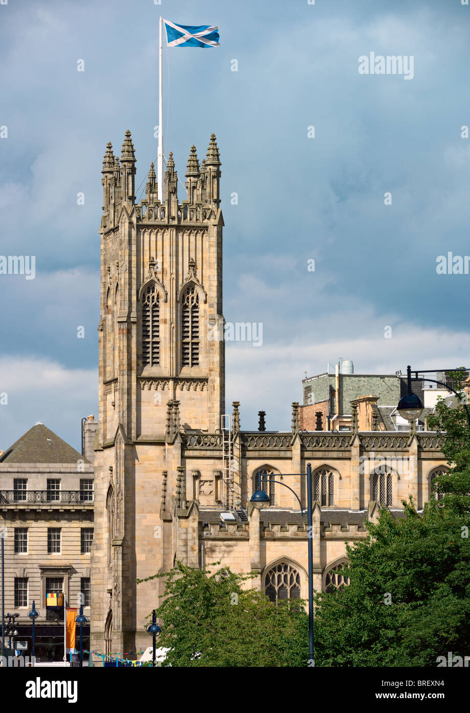 Church of St John the Evangelist, or St John's Church, Princes Street, Edinburgh, Scotland, EH2 4BJ, from the south. Stock Photo