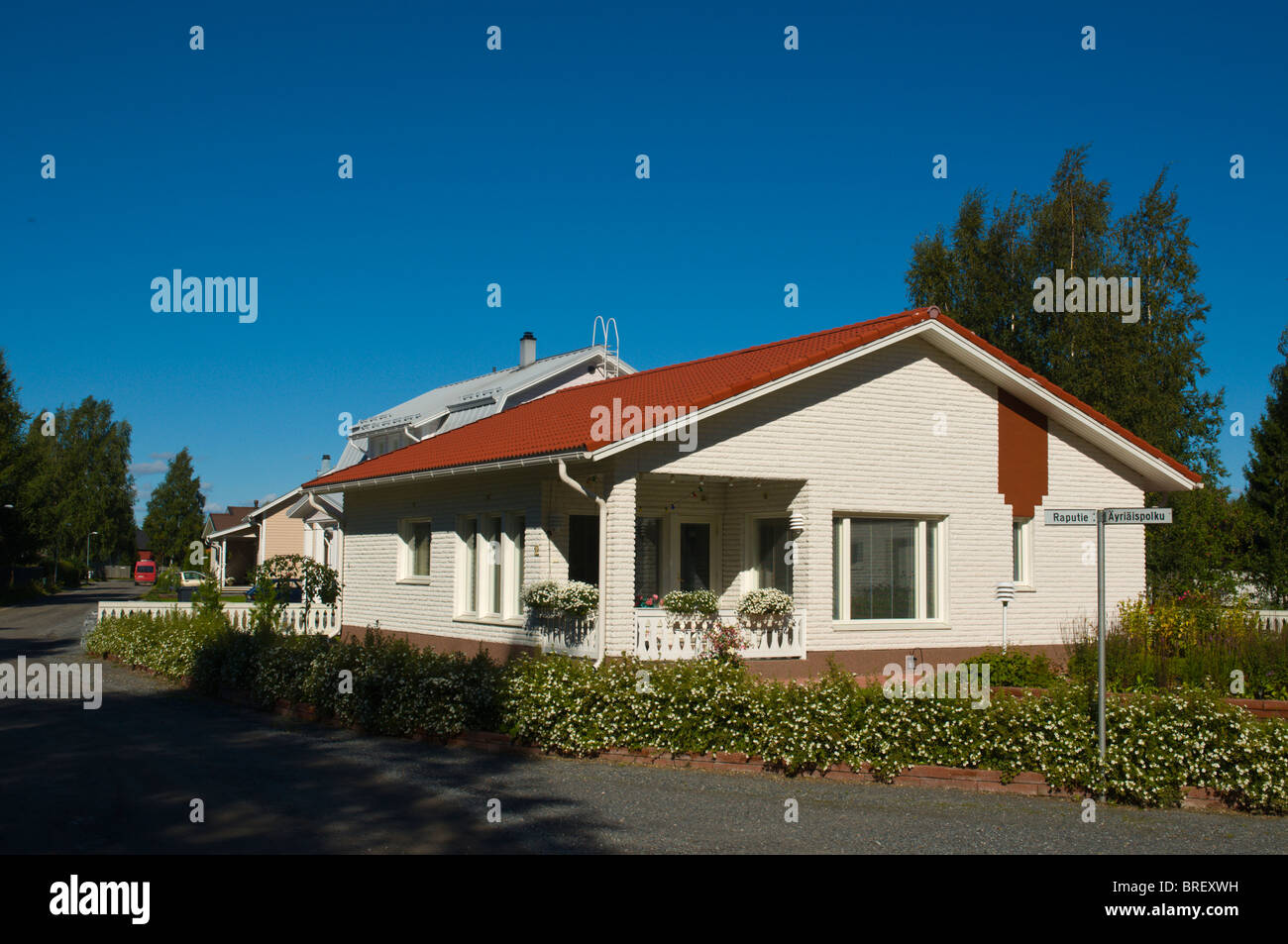 Domestic house exterior Pori western Finland Europe Stock Photo Alamy