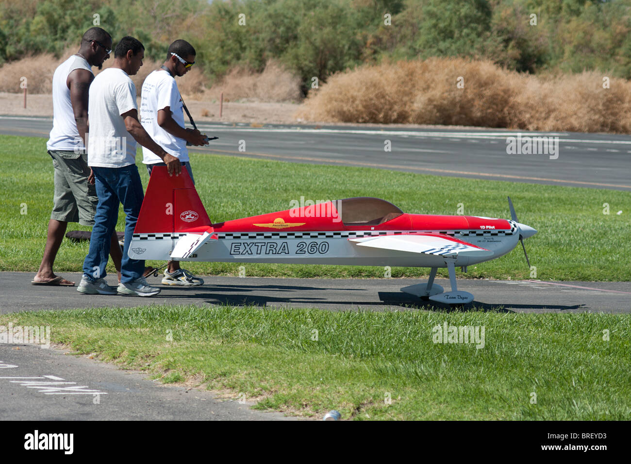RC remote controlled airplane model in action Stock Photo Alamy