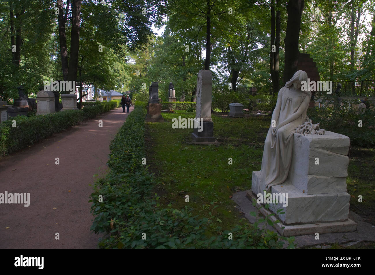 Tikhinskoye Kladbistse the Tikhvin cemetery St Petersburg Russia Europe Stock Photo