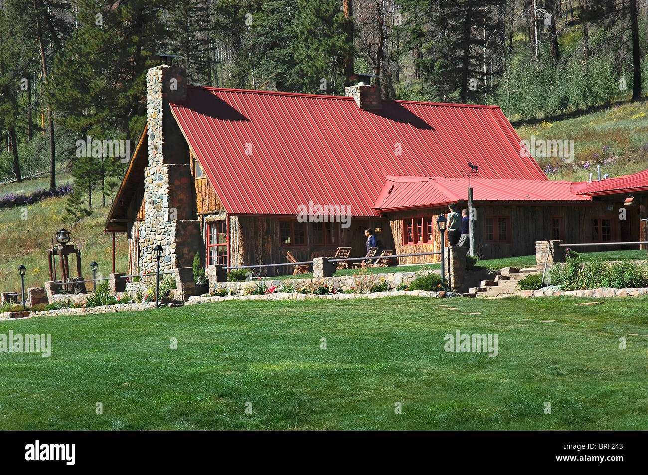 Main lodge at Cow Creek Ranch, Pecos, NM Stock Photo Alamy