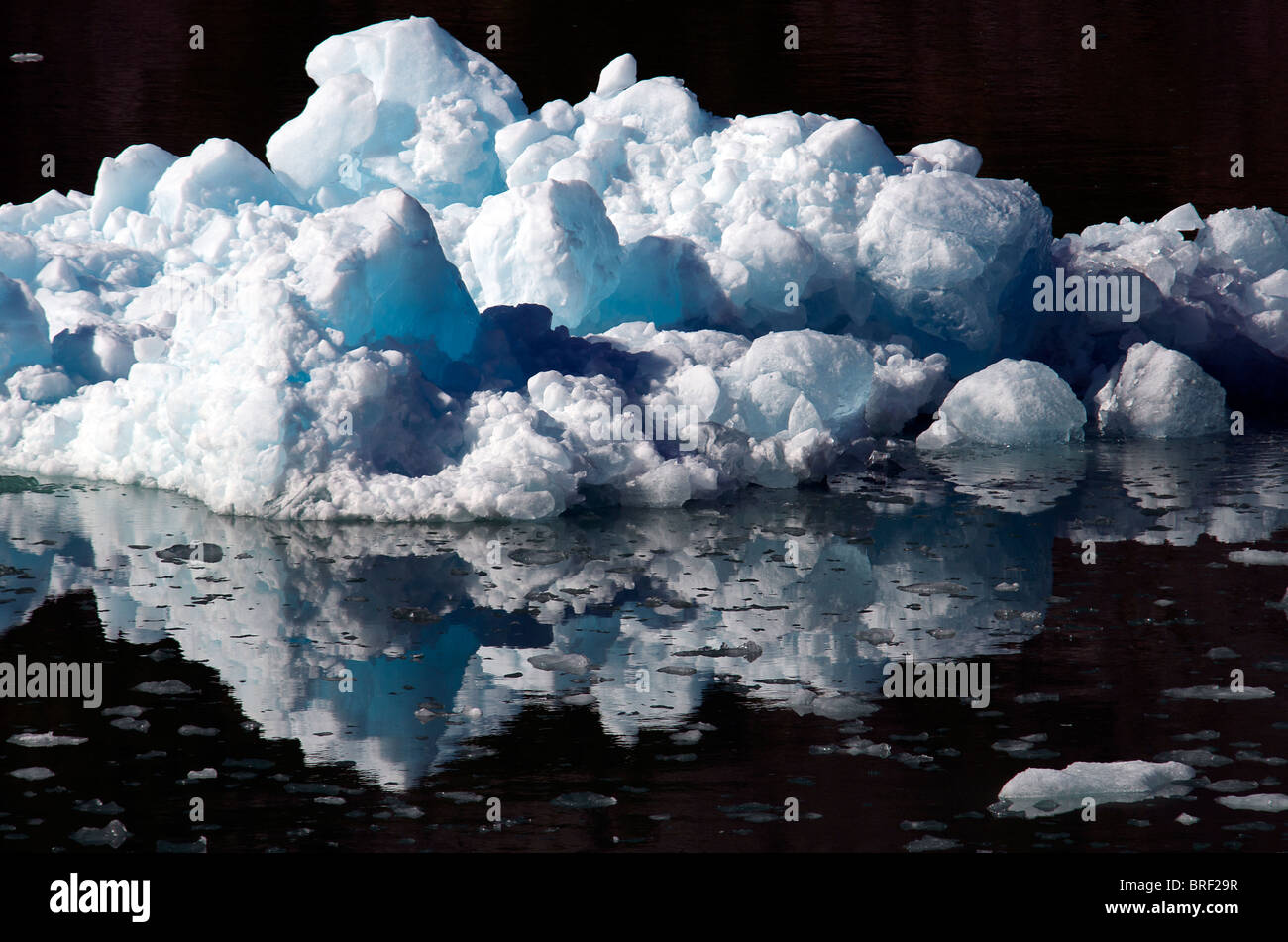 Floating ice Tracy Arm Fjord Inside Passage Alaska USA Stock Photo - Alamy