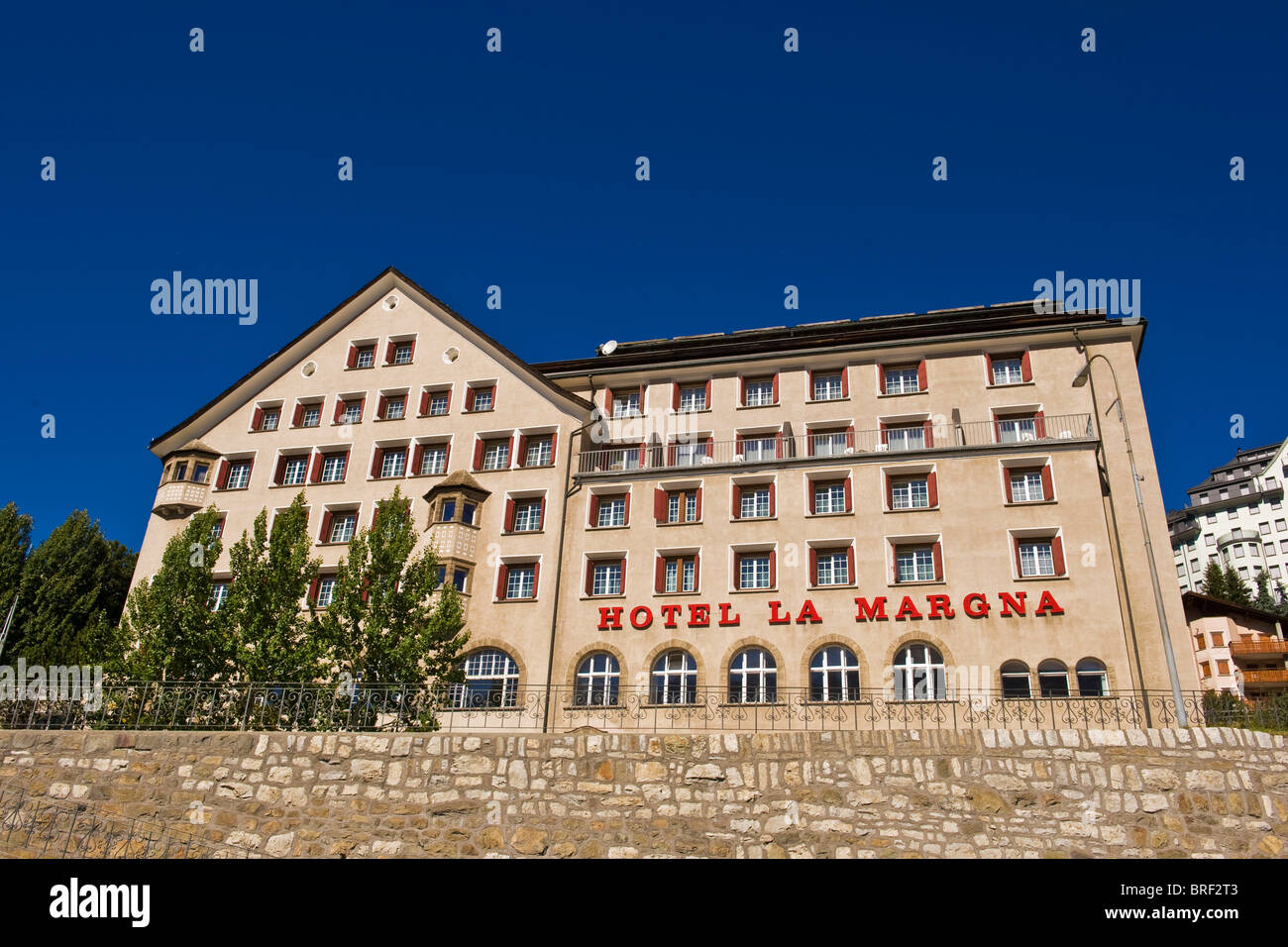 Hotel La Margna, St. Moritz, Switzerland Stock Photo