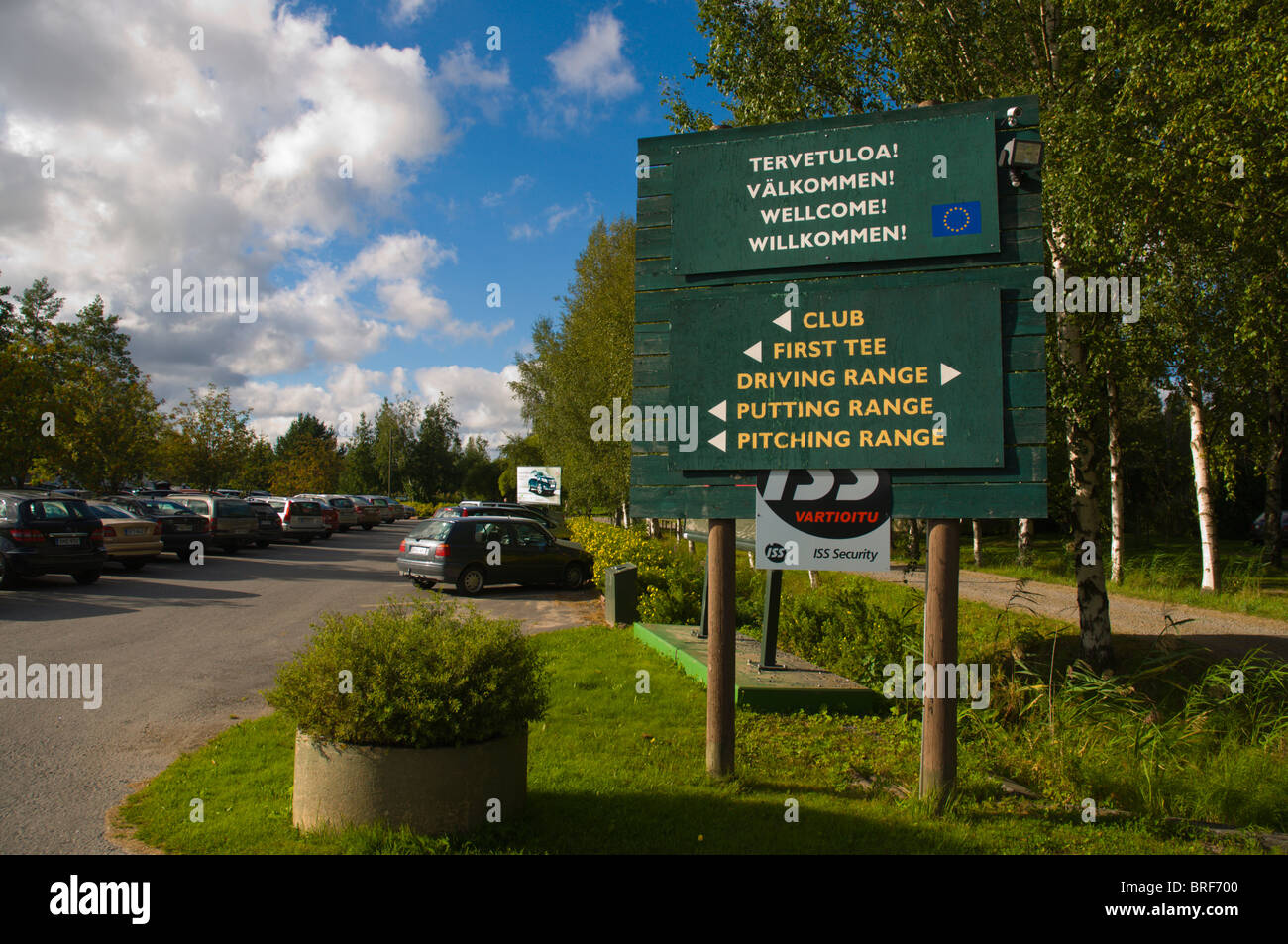 Kalafornia golf course sign Pori Finland Europe Stock Photo