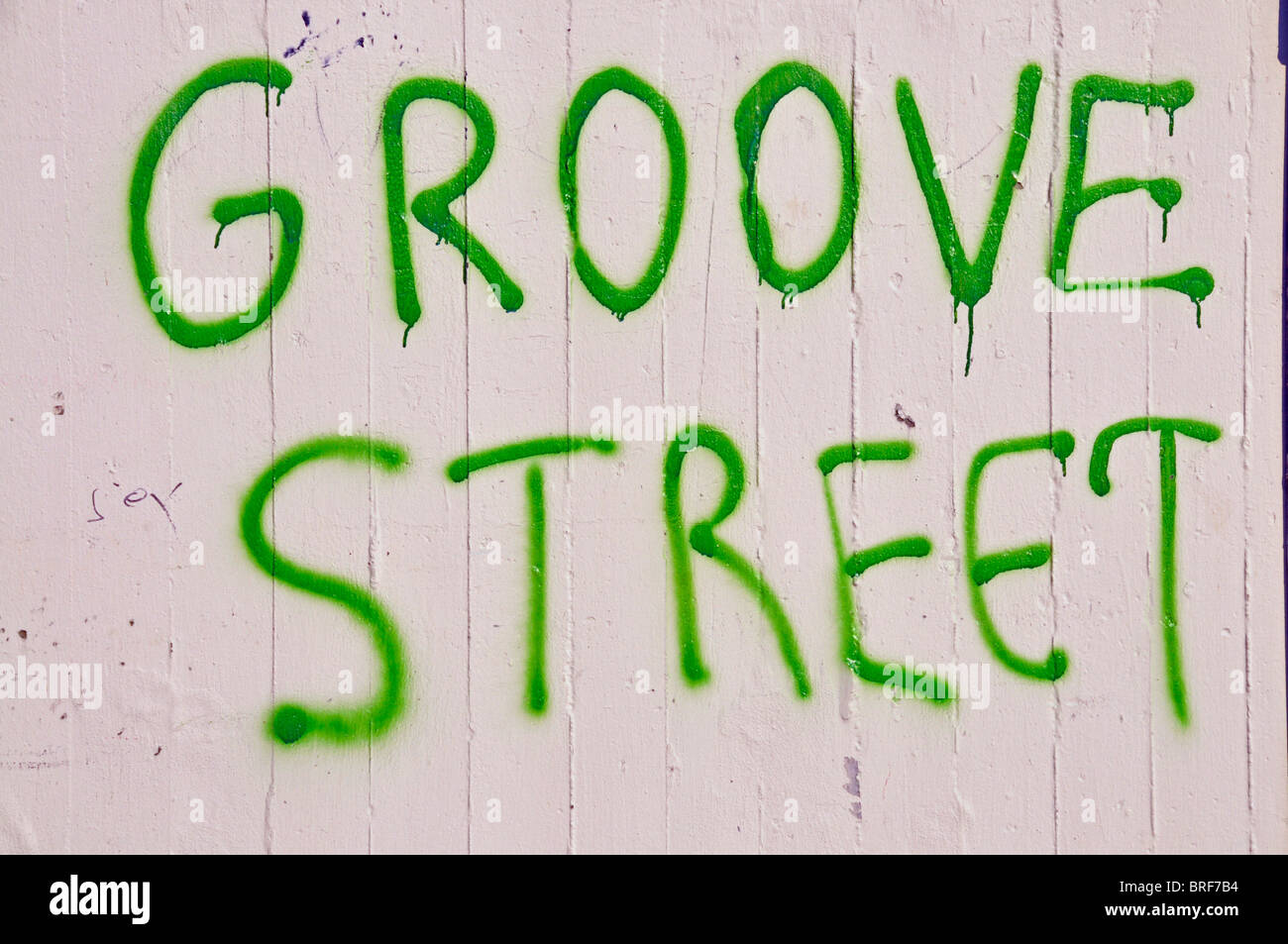 Groove Street, graffiti in Chorweiler near Cologne, North Rhine-Westphalia, Germany, Europe Stock Photo