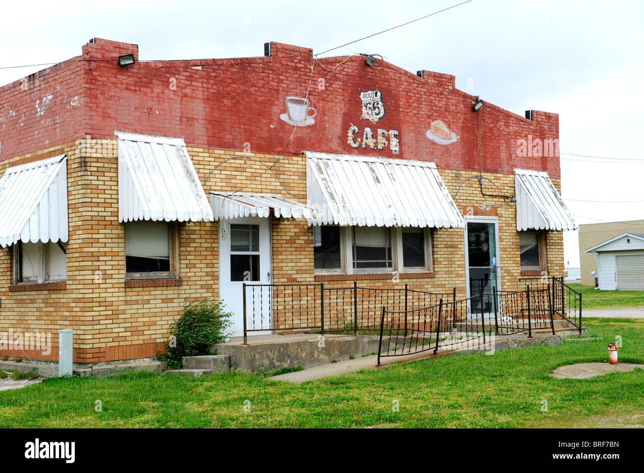 Old cafe along Route 66 Mt. Olive Illinois Stock Photo Alamy
