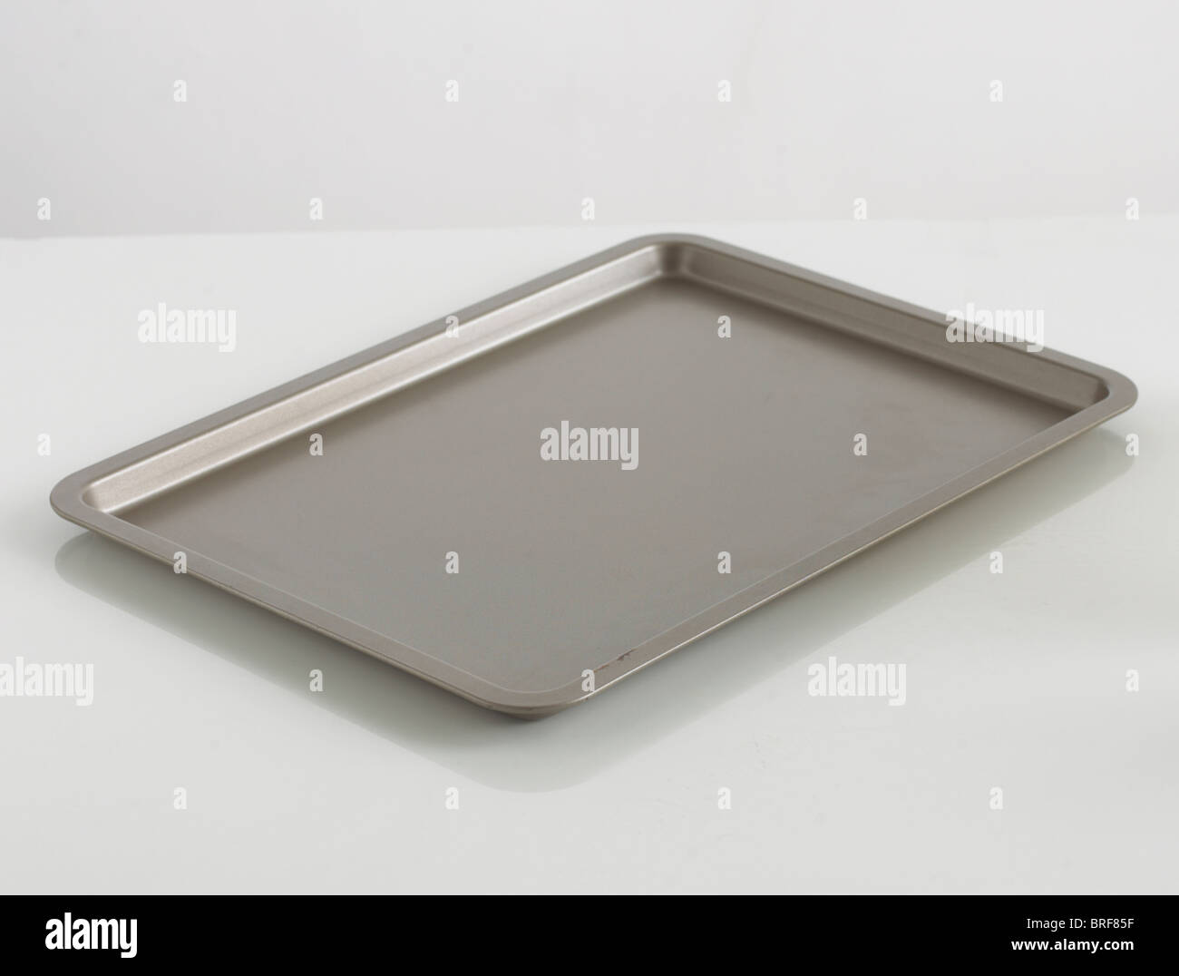 Baking tray on white background Stock Photo