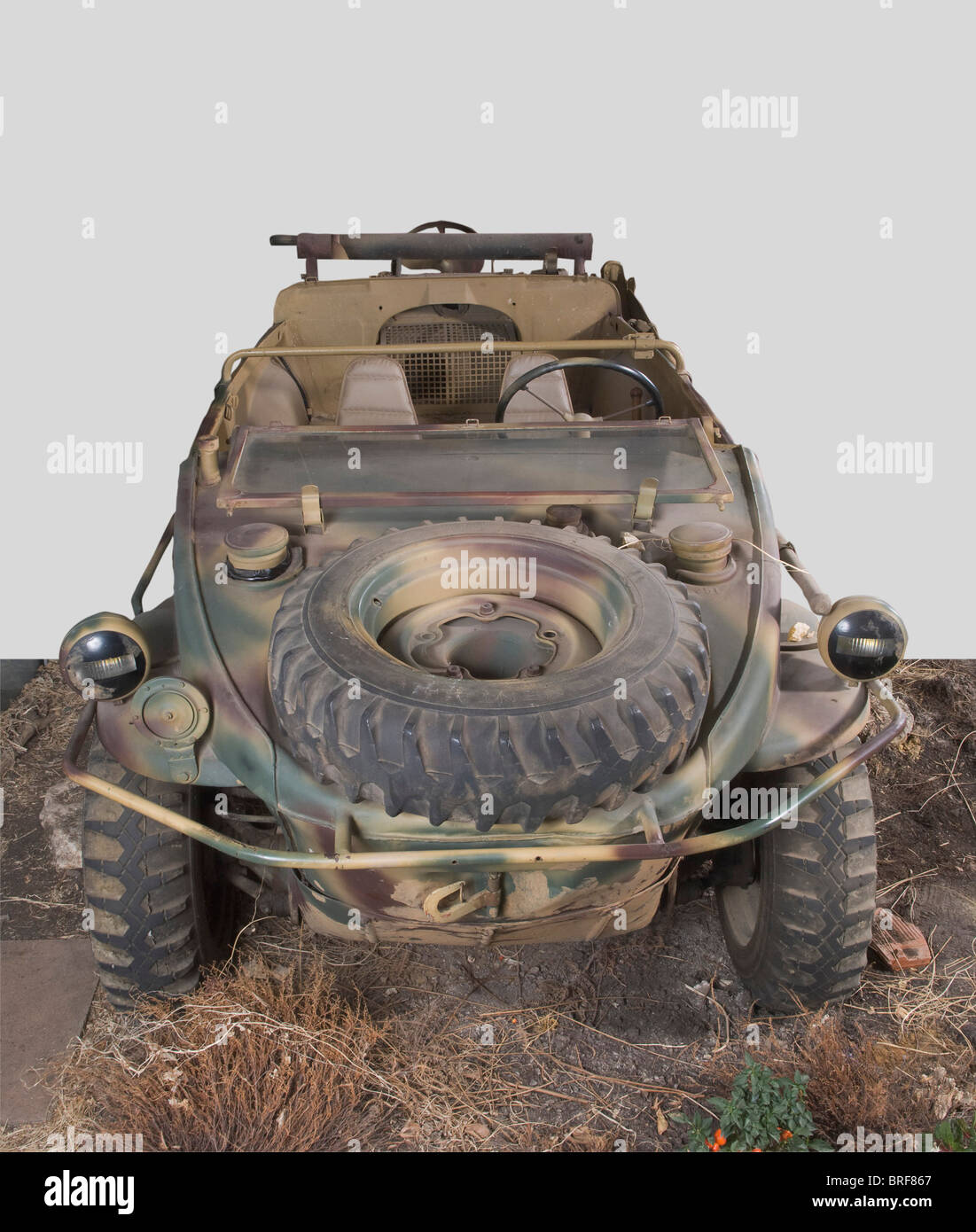 A Schwimmwagen 166, Already in 1940, the German army asked Ferdinand Porsche to construct a low maintenance, low cost vehicle for paratroops. Thus the Schwimmwagen was born. With a total weight of 900 kilos, its obstacle clearing ca historic, historical, 1930s, 20th century, Stock Photo