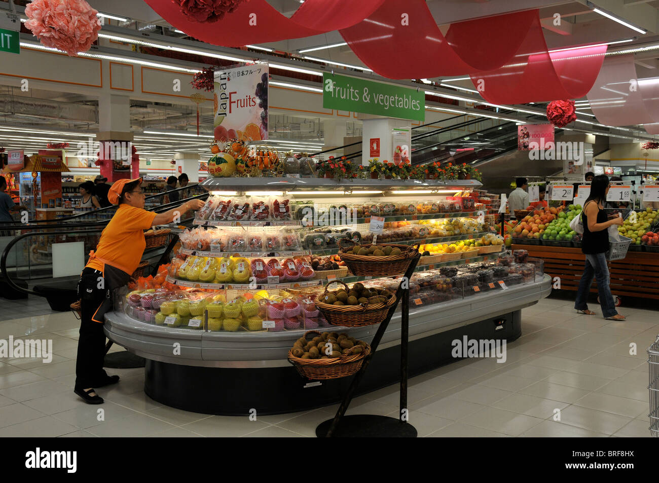 fruits and vegetables store, Singapore Stock Photo Alamy