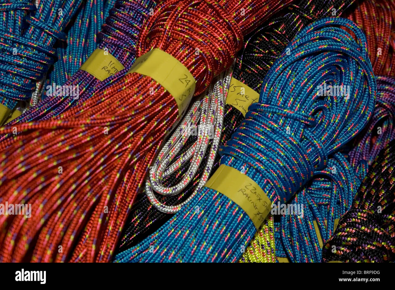 Multi coloured rope Stock Photo - Alamy