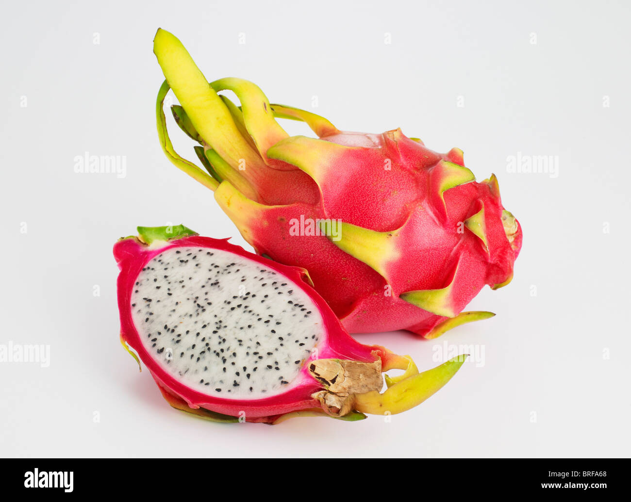 Dragon fruit or Pitaya on white background Stock Photo