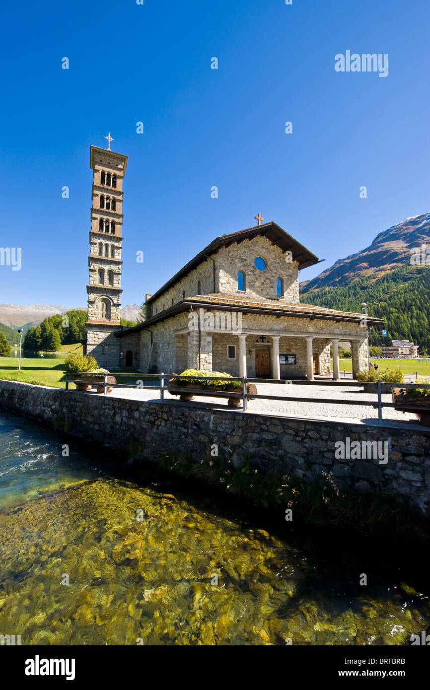 St. Carlo church, St. Moritz, Switzerland Stock Photo Alamy