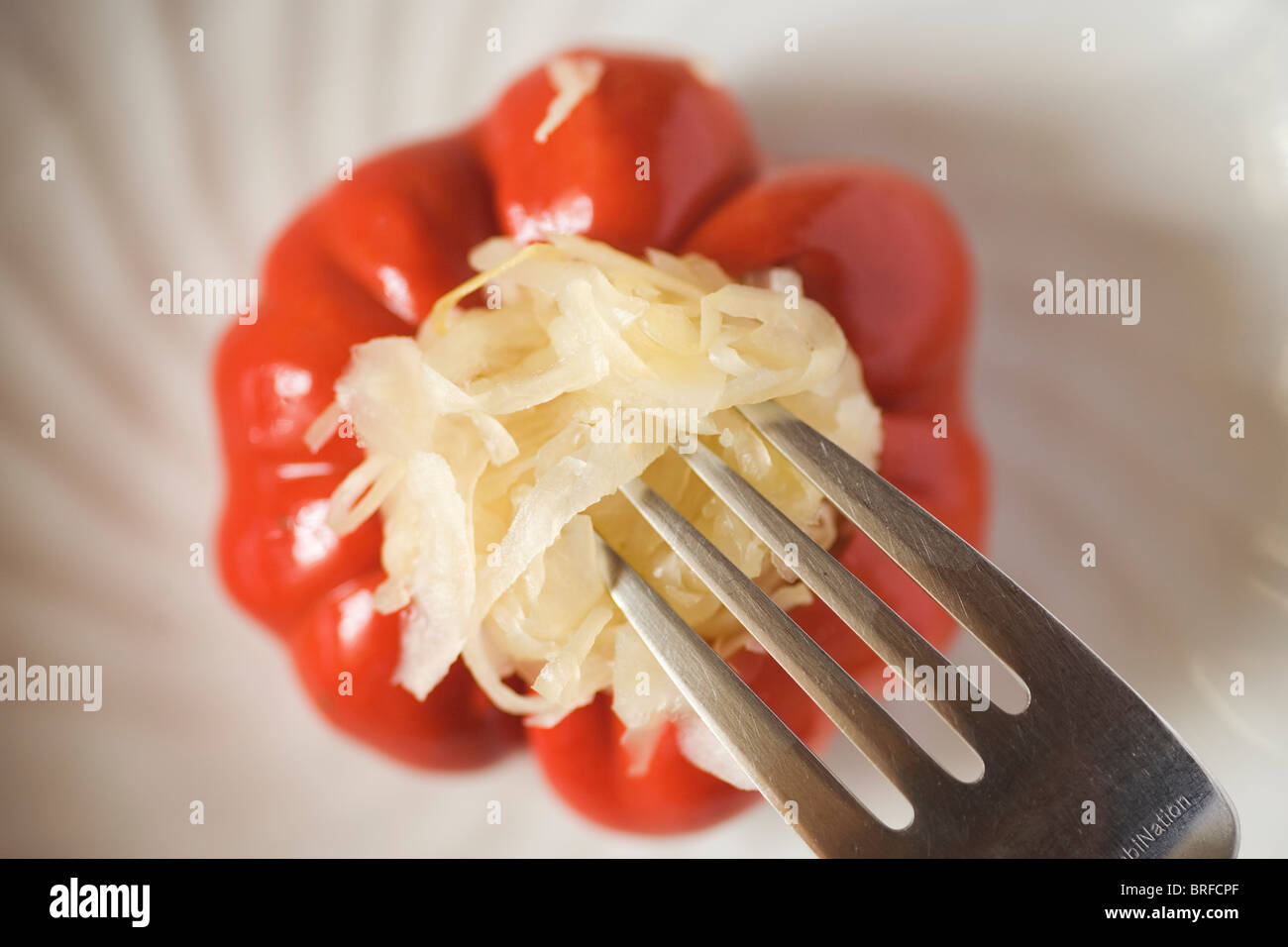 paprika with cole-slaw Stock Photo