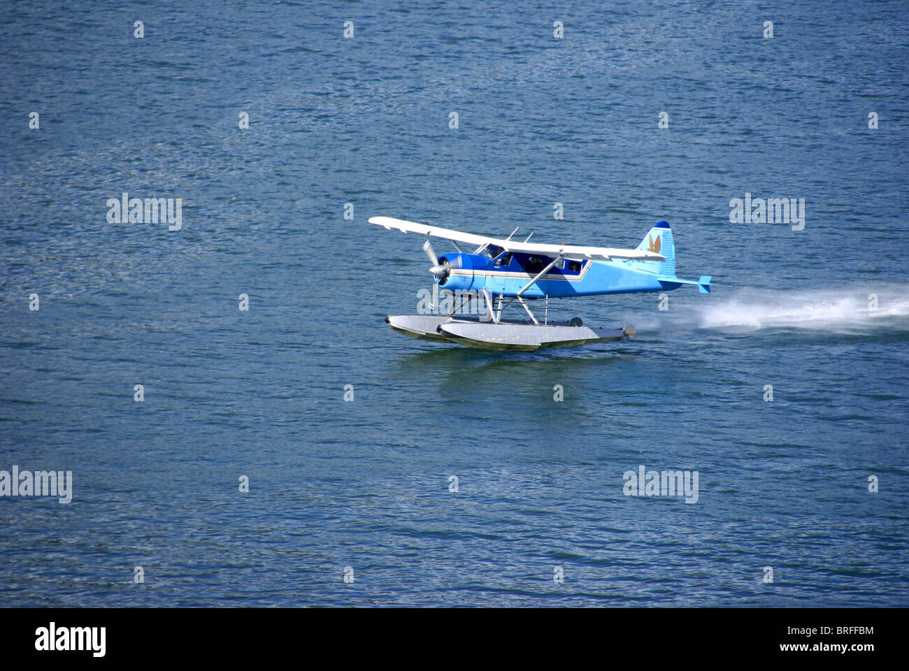 Float plane, taking off from water, Juneau, Alaska Stock Photo Alamy