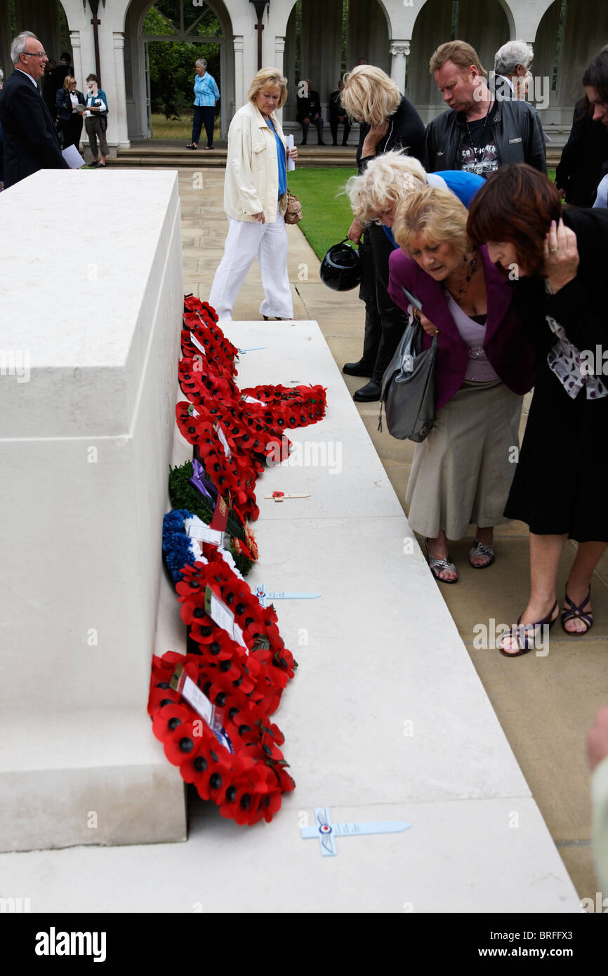 Wreath Inscription Commonwealth Air Forces Memorial Runnymede Remembrance Service 2010 ...