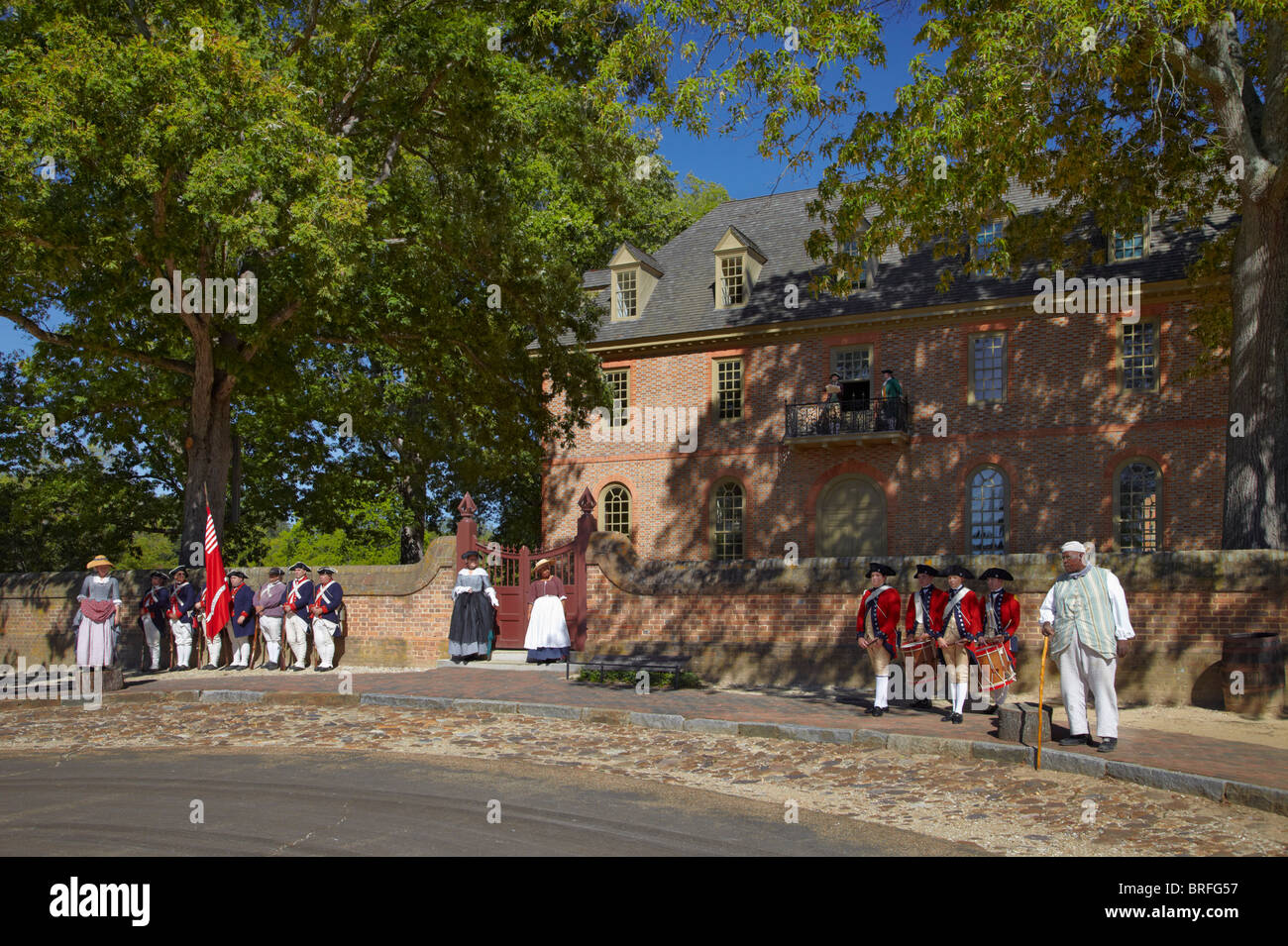Reading of the Declaration of Independence from the Capitol Building: a historical re-enactment in Colonial Williamsburg, Stock Photo
