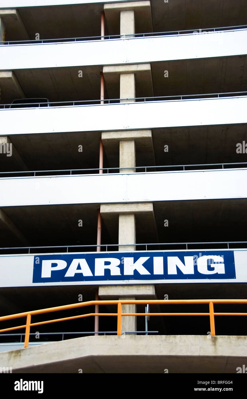 a multi-story parking building Stock Photo