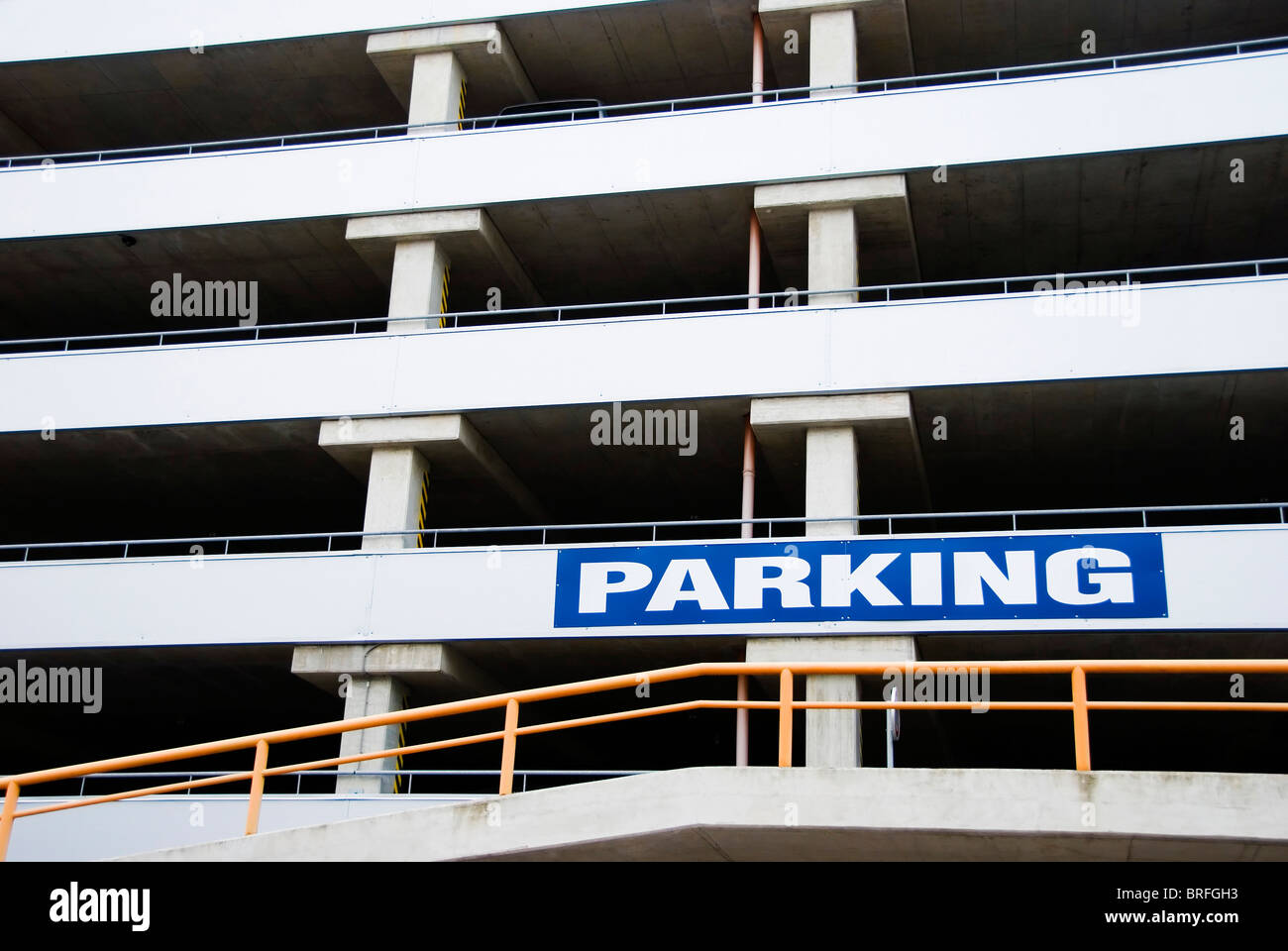 a multi-story parking building Stock Photo